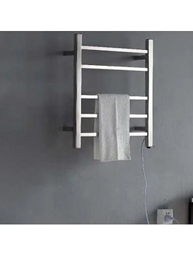 Chrome Bathroom Heated Towel Rail Towel Warmer Rack Stainless Steel Electric Towel Warmer Rack