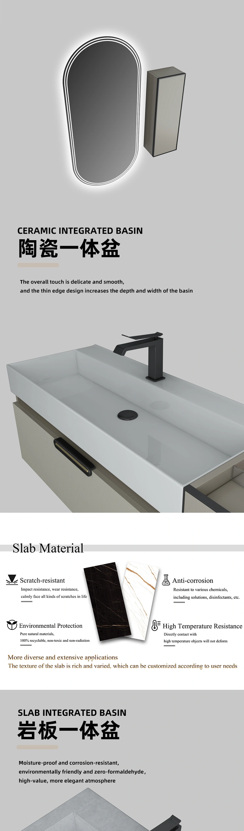 Bathroom Cabinets for sale,Bathroom Vanity Oval Frame Bathroom Mirror Made In China