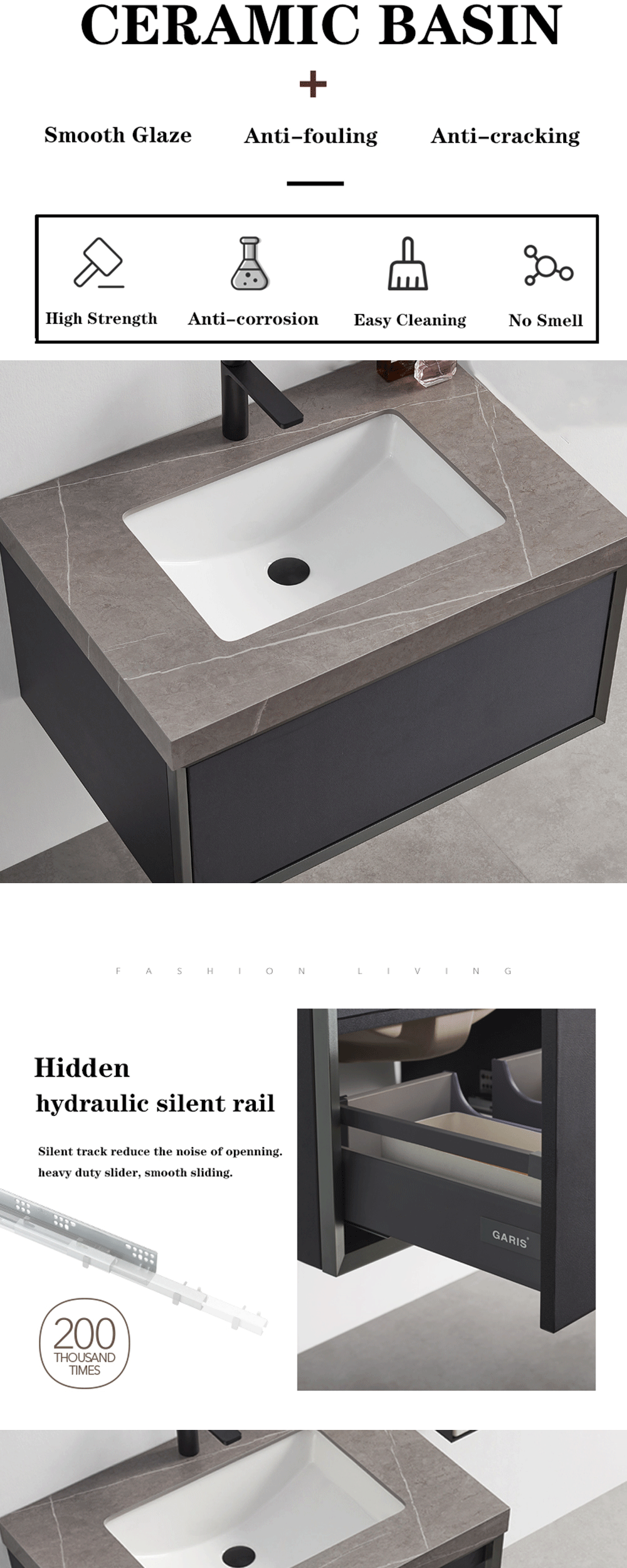 Modern Bathroom Furniture Sets, 60 Inch High Quality Supplier, Solid Wood Cabinet, Wash Basin Factory, Lavabo with mirror cabinet