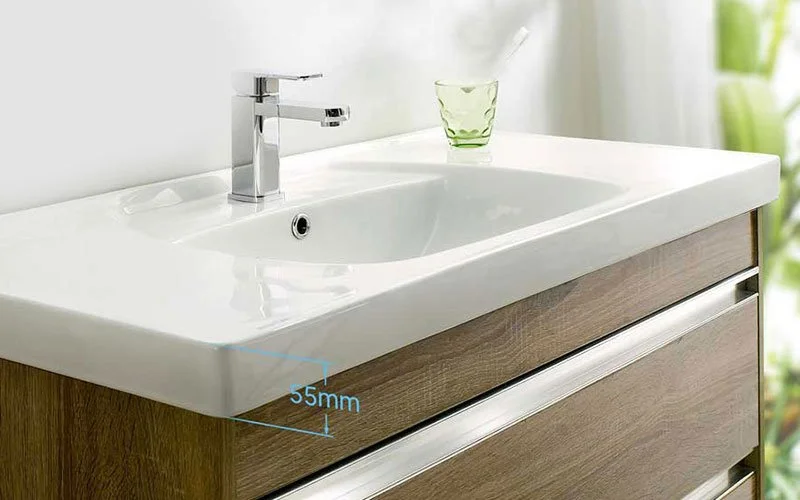 Traditional Bathroom Wall Mounted Floating Cabinet Stock ready bathroom vanities Bath Furniture foshan China 80CM Width bathroom vanities
