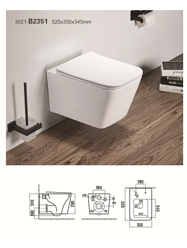 Wall Hung Ceramic One Piece Wash down toilet
