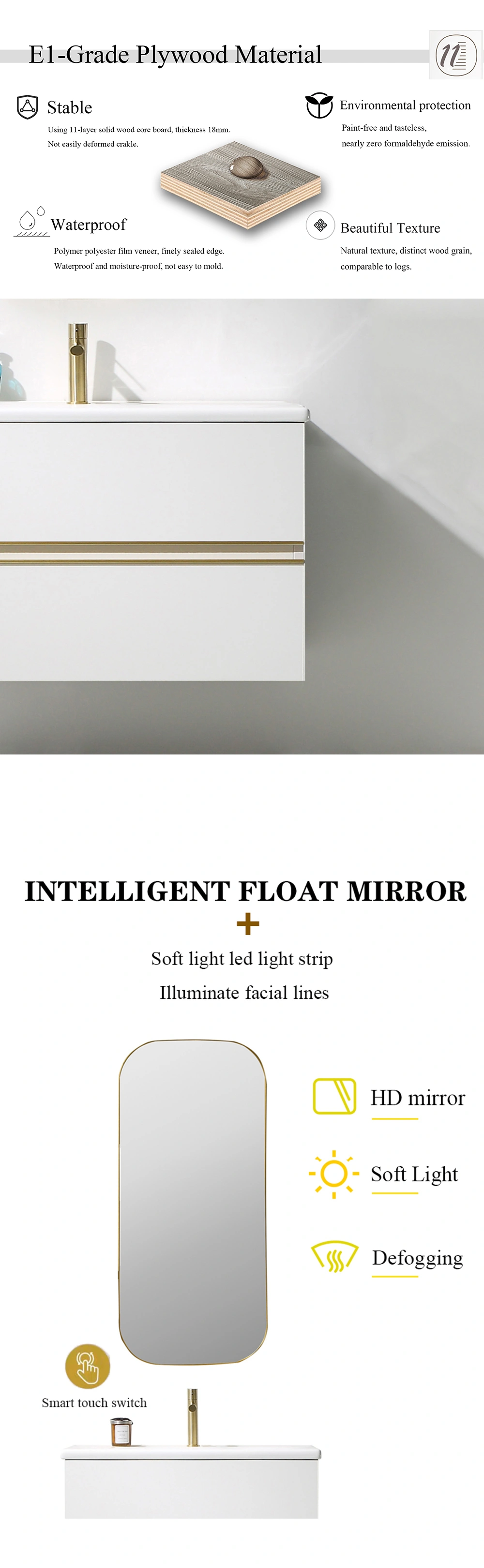 Wholesale factory supply, waterproof bathroom storage cabinet, bathroom vanity factory in China, integrated basin,bathroom mirror cabinet