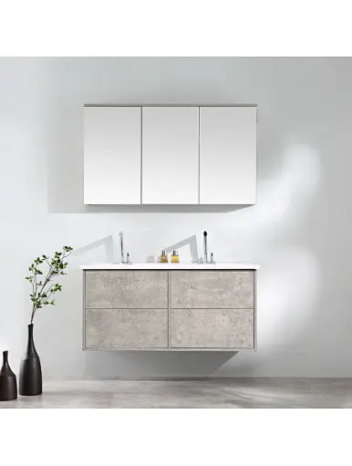 factory direct oem odm bathroom furniture, Wall Hung Bathroom Vanity with led mirror sink, Mirror Cabinet For Bathroom, cheap price plywood cabinet, Handle Free Customized Bathroom Storage