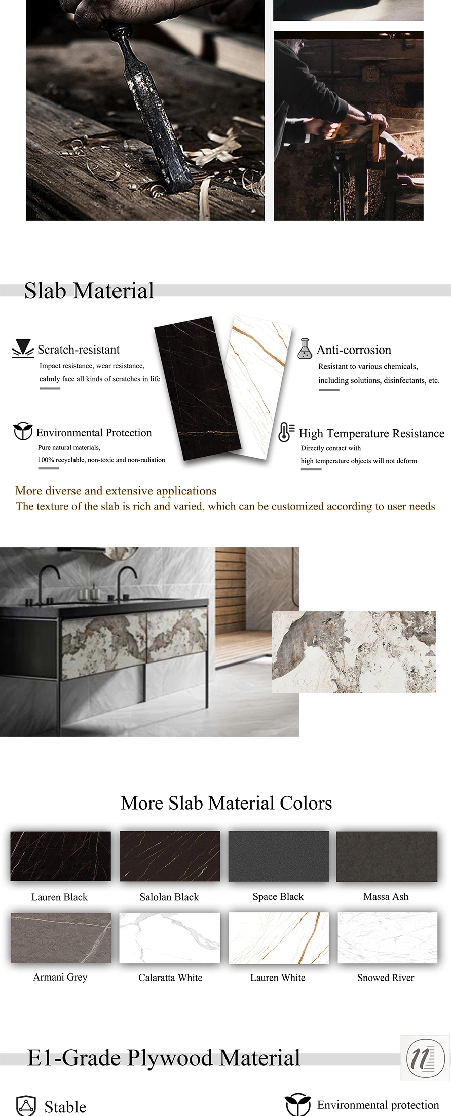 Freestanding bath vanities Marble Bathroom Cabinet