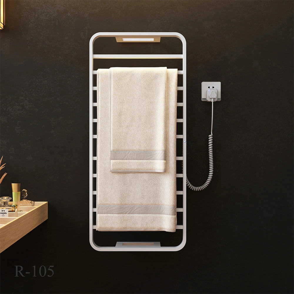 Foshan modern bathroom accessories wall mounted metal electric towel warmer rack