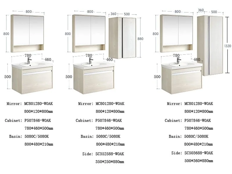 Cheap Price bathroom cabinet Traditional Bathroom Wall Mounted Floating Cabinet Stock ready bathroom vanities