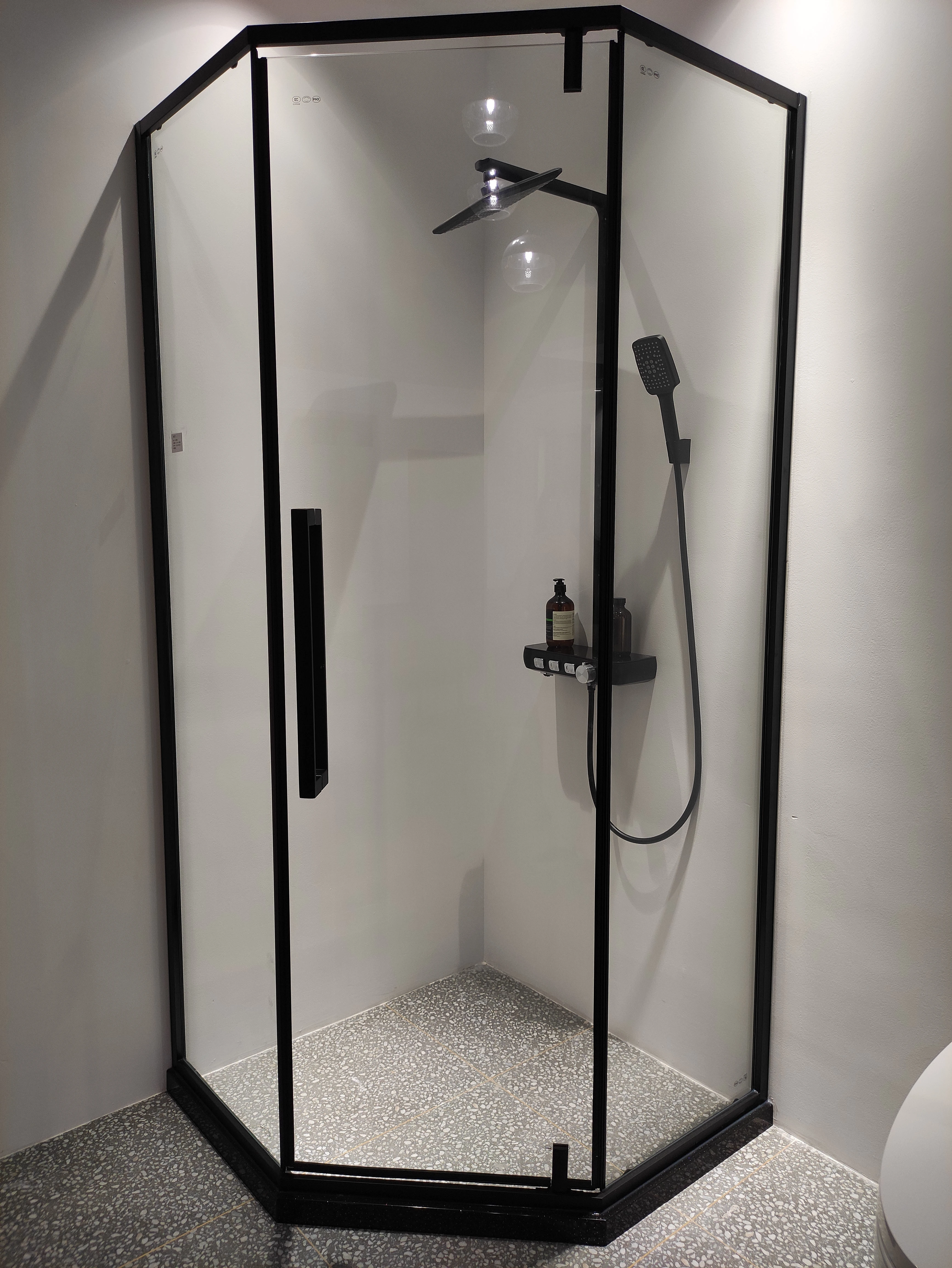 Diamond 304 Stainless Steel Hinge Bathroom Shower Enclosure Cubicle Portable Shower Room