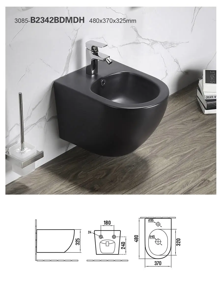 High Quality Ceramic Woman Toilet Wall Hung Ceramic One Piece Bidet