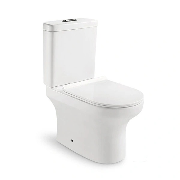 Wash Down Two Piece Toilet P-trap S-trap Dual Flushing Rimless Toilet