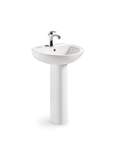 High grade new post ceramic toilet pedestal hand wash basin