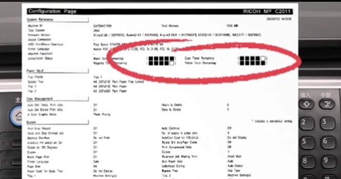 Ricoh,C2011,Ricoh Copier,Universal Chip,Remaining powder Amount