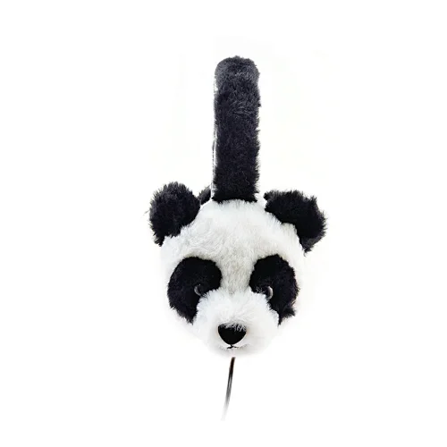 panda plush kids wired headphone