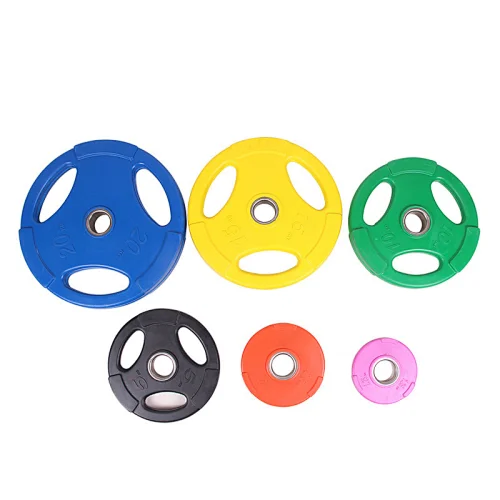 Color Rubber Tri Grip Weight Plates