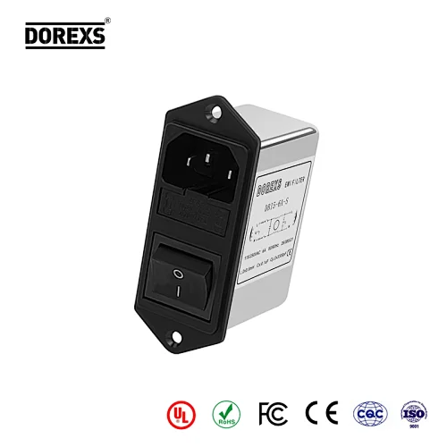 Socket EMI filter with fuse