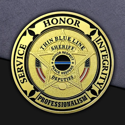Thin Blue Line Custom Coins