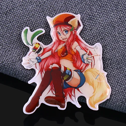 Girl Offset Printed Lapel Pins