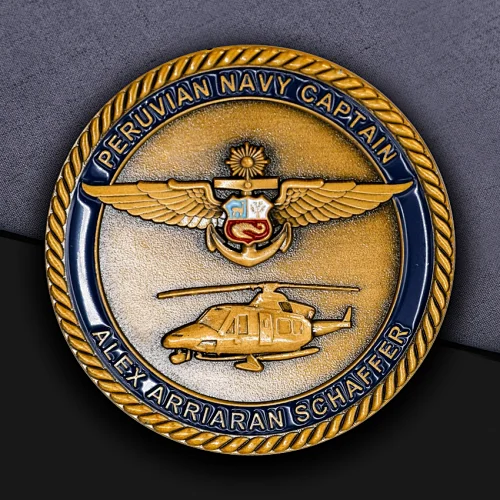 Peruvian Navy Captain Custom Coins