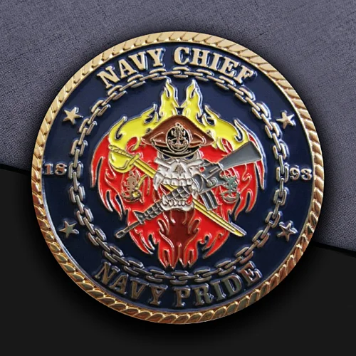 Navy Pride Custom Challenge Coins