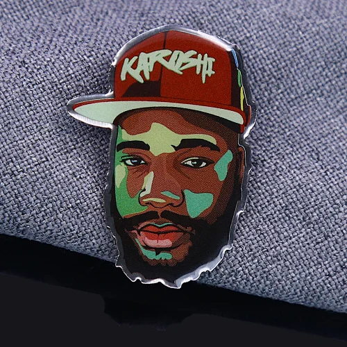 Portrait Offset Printed Lapel Pins