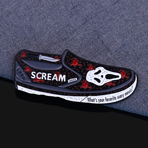 Scream Enamel Pins