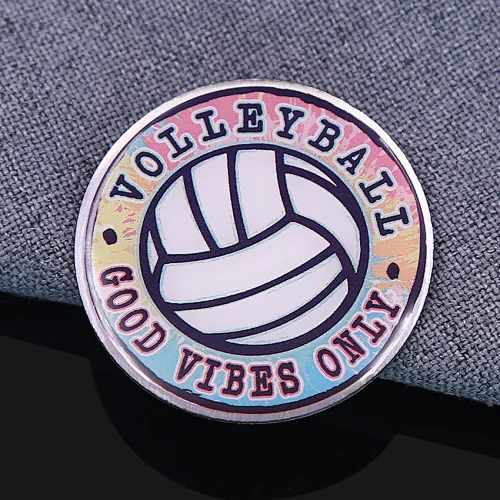 Volleyball Offset Printed Lapel Pins