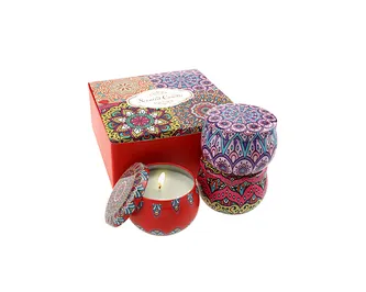 Wholesale Custom Round Luxury Gift Candle Metal Packaging Box Tin Cans Candle Wholesale Luxury Wedding Gift