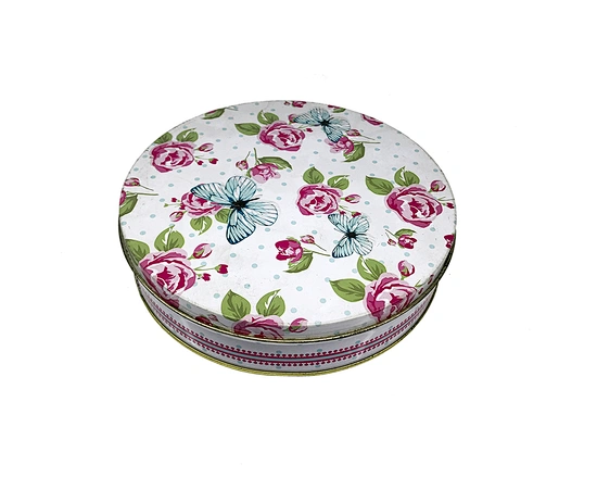 cake tin high quality mint tin box flower cookie can custom printed tin box