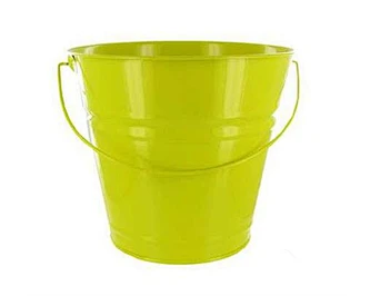 Wholesale Colored Galvanized Metal Buckets Round Shape 1.5l Vintage Tin Buckets