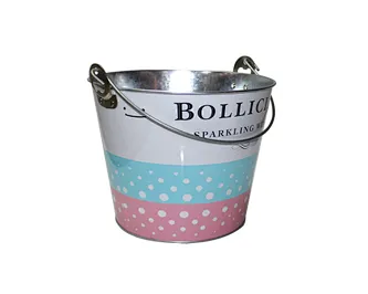Custom Design Premium Easter Halloween Christmas Tin Buckets Metal Pail Ice Bucket With Handle