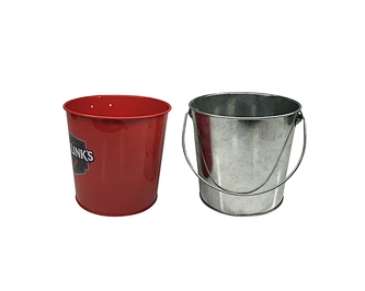 Custom Logo Fashion Design Round 5L 10L 12L Wine metal Beer Bucket Tin Can Ice Bucket