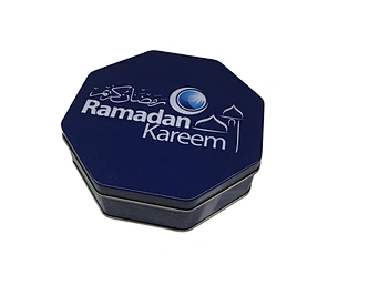 Traditional Muslim food octagonal tin octagon ramadan box metal Middle Eastern date tin