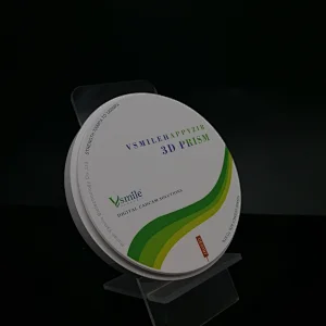 Vsmile 98mm Dental 3D Prism Zirconia Disc  For Aesthetic Crown 12 Units long bridge 57% translucency with Open CADCAM System