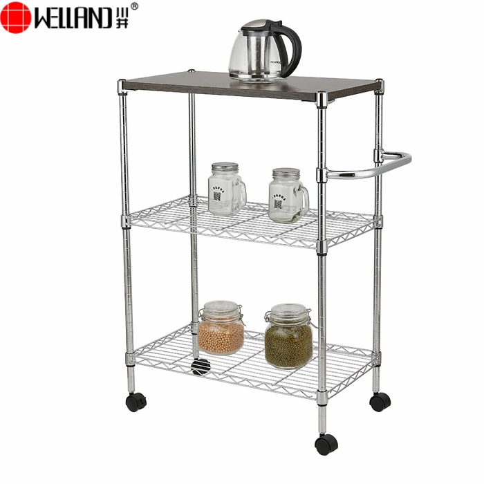 Share the Latest Hot Selling Chrome Wire Kitchen Cart