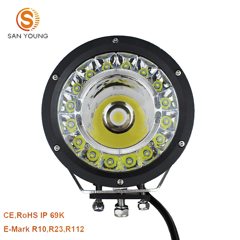 7 inch 142w CREEs led work light Round led 4x4 rock light 142W for Vehicle Offroad C-rees LED driving light