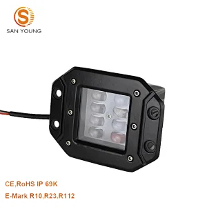 4 inch led work lamp light R10 R23 Emark approved Rectangle Tractors 24W Forklifts LED pod lights for mini cooper work light