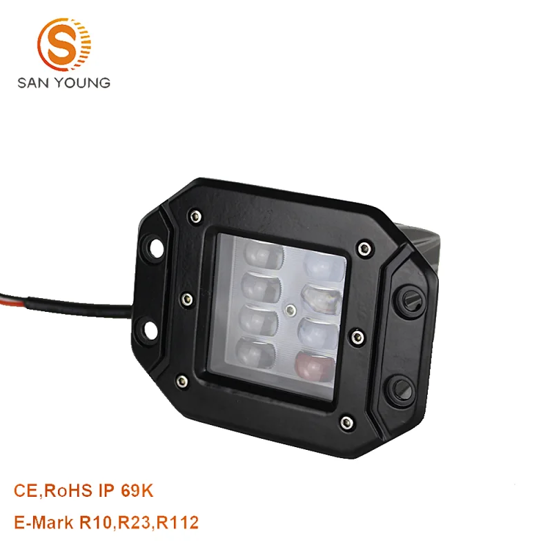 4 inch led work lamp light R10 R23 Emark approved Rectangle Tractors 24W Forklifts LED pod lights for mini cooper work light