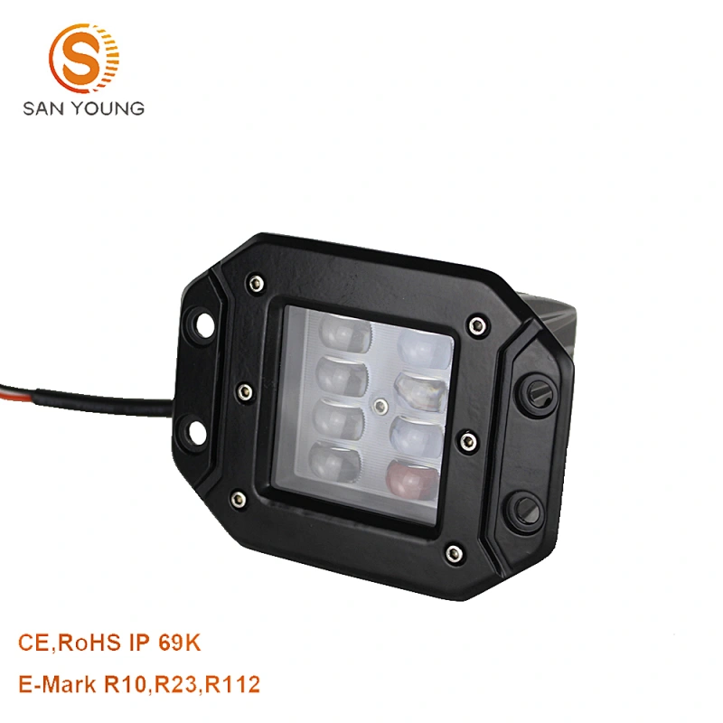 4 inch led work lamp light R10 R23 Emark approved Rectangle Tractors 24W Forklifts LED pod lights for mini cooper work light