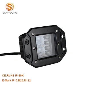 4 inch led work lamp light R10 R23 Emark approved Rectangle Tractors 24W Forklifts LED pod lights for mini cooper work light