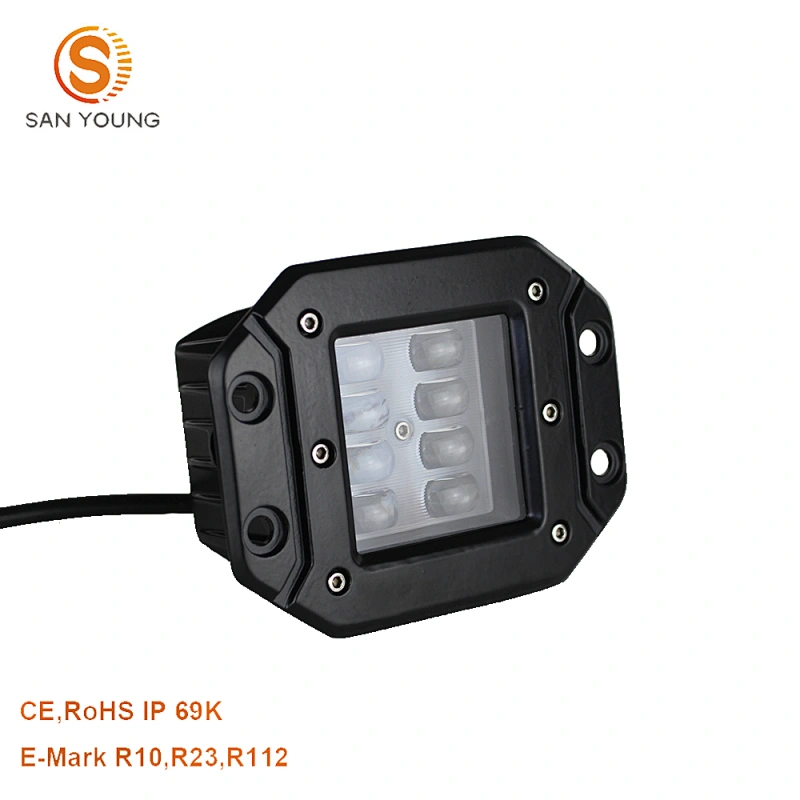 4 inch led work lamp light R10 R23 Emark approved Rectangle Tractors 24W Forklifts LED pod lights for mini cooper work light