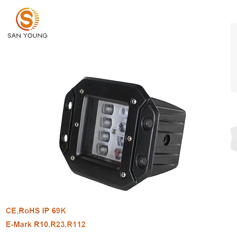 4 inch led work lamp light R10 R23 Emark approved Rectangle Tractors 24W Forklifts LED pod lights for mini cooper work light