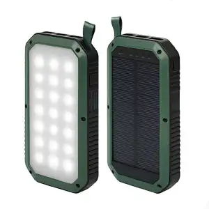Banco de energía solar con 21 unidades de iluminación LED