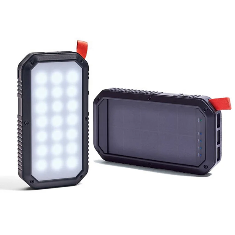 Wireless 8000mAh Solar Power Bank with 16 Units LED Lighting