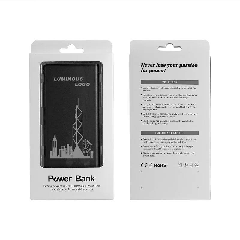 5000mAh Color Changing Light up Logo Power Bank
