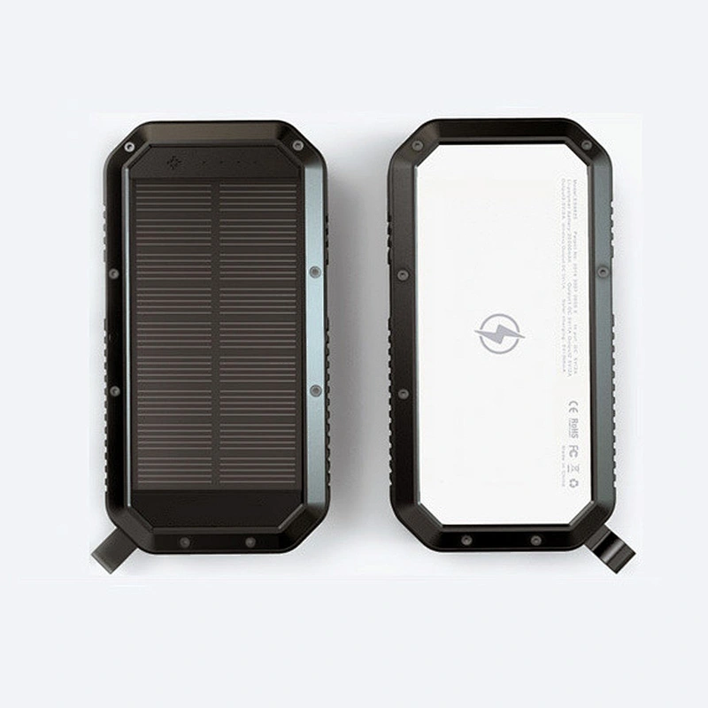 Внешний аккумулятор 20000 мАч на солнечной батарее со светодиодной подсветкой