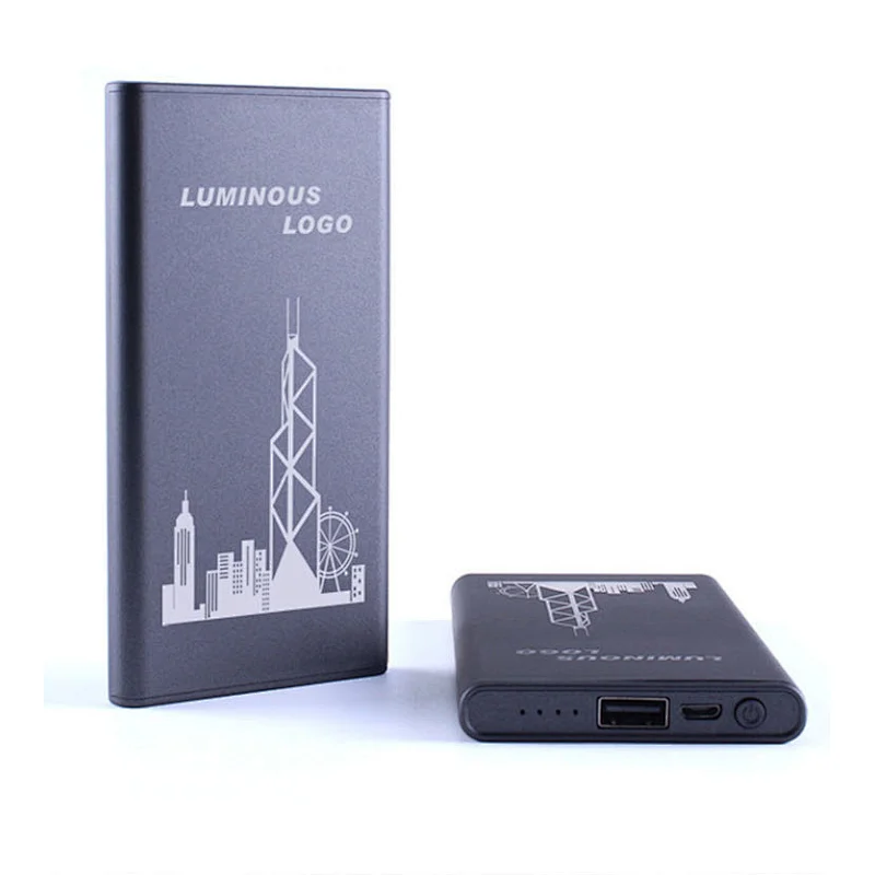 5000mAh Color Changing Light up Logo Power Bank