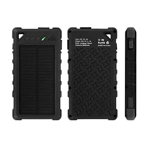 Water-resistant Outdoor Solar Power Bank 8000mAh