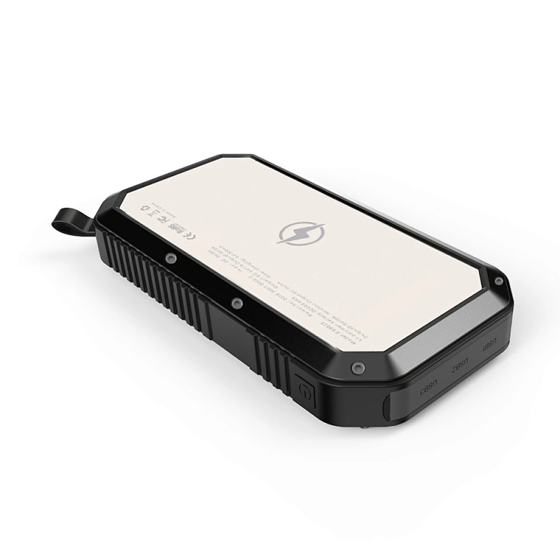 Banco de energía solar al aire libre de 20000 mAh con luces LED