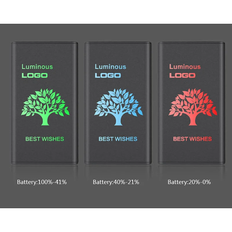 5000mAh Color Changing Light up Logo Power Bank