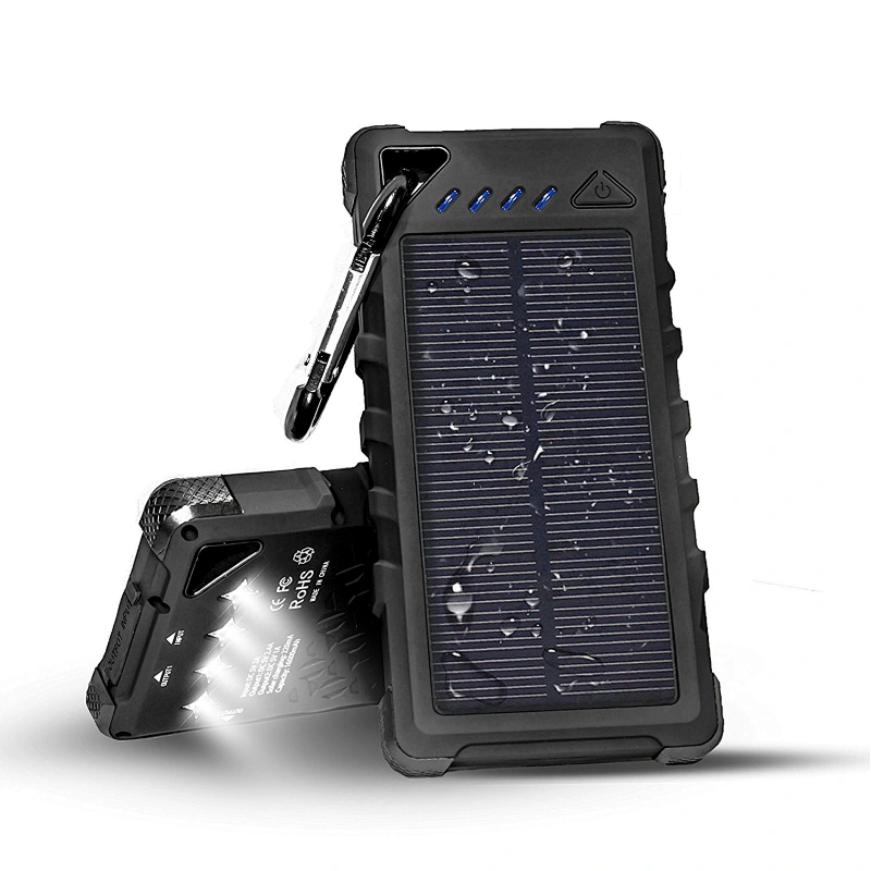 Banque de puissance solaire extérieure imperméable et robuste 16000mAh
