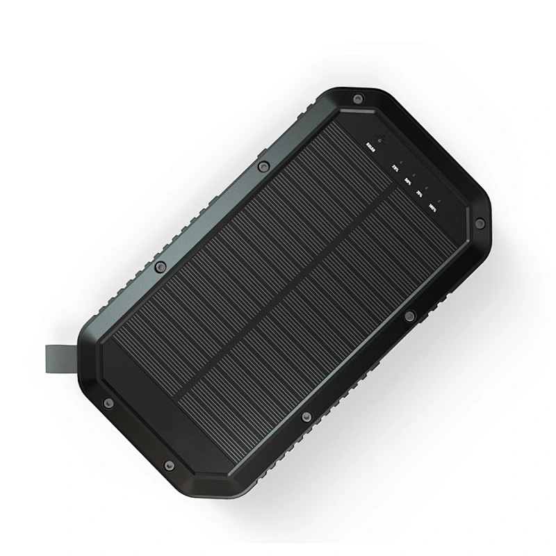 Banco de energía solar al aire libre de 20000 mAh con luces LED